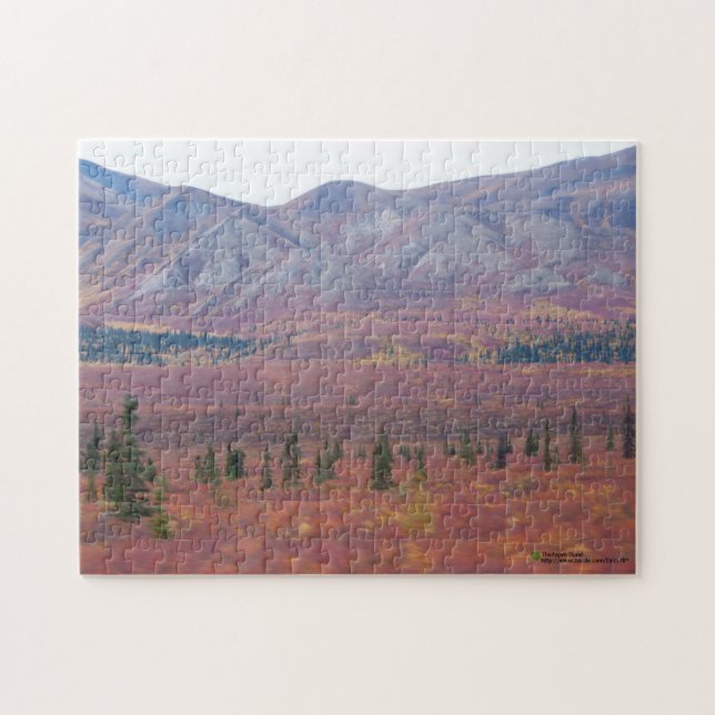 Autumn Colours In Denali, Alaska Photograph Jigsaw Puzzle (Horizontal)