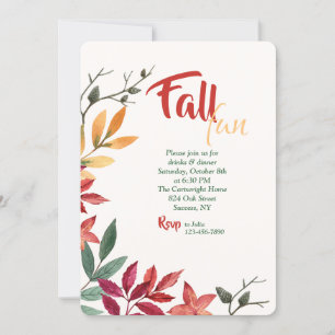 Autumn Colours Invitation
