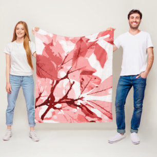 Autumn colours, leaves 3 fleece blanket