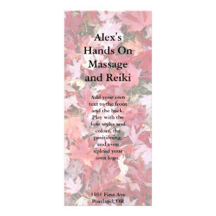Autumn Colours Leaves Rack Card