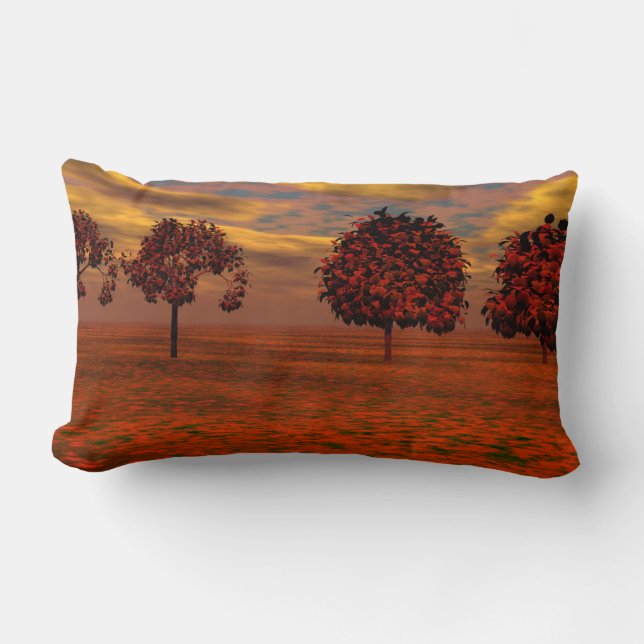 Autumn Colours Maple Trees Art Gifts Lumbar Cushion (Front)