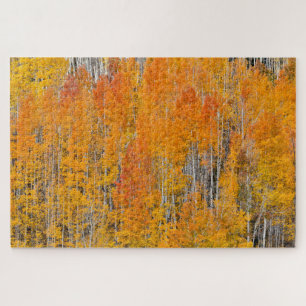 Autumn Colours on Aspen Groves Jigsaw Puzzle