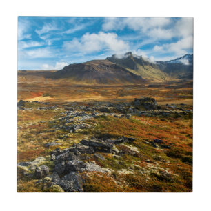Autumn colours on the landscape ceramic tile