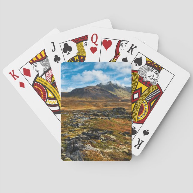 Autumn colours on the landscape playing cards (Back)