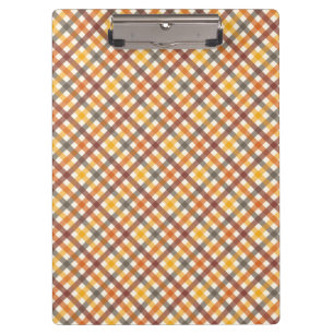 Autumn Colours Plaid Clipboard