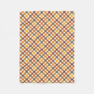 Autumn Colours Plaid Fleece Blanket