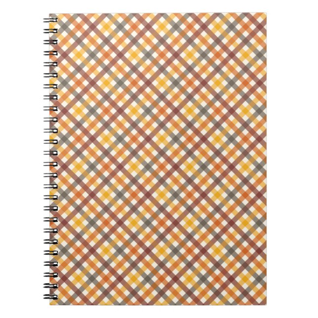 Autumn Colours Plaid Notebook (Front)