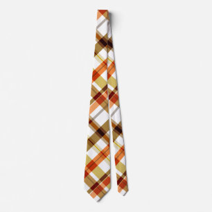 Autumn Colours Plaid Tie
