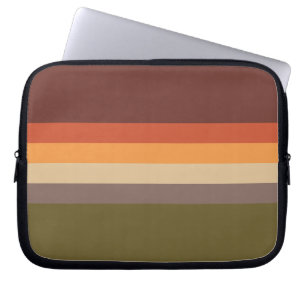 Autumn Colours - Red Orange Yellow Tan Green Brown Laptop Sleeve