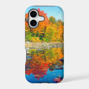 Autumn Colours reflecting in a stream in Vermont
