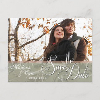 Autumn Colours Simple Save the Date Announcement Postcard