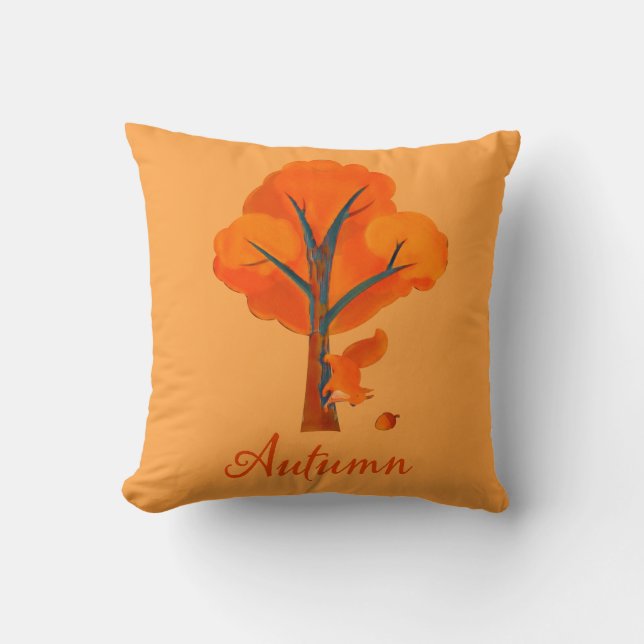 Autumn Colours Throw Pillow (Front)