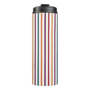 Autumn Colours Vertical Stripes Graphic Art Thermal Tumbler