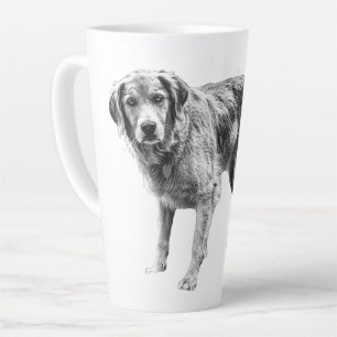 Autumn Comfort with Black Dog Design Latte Mug