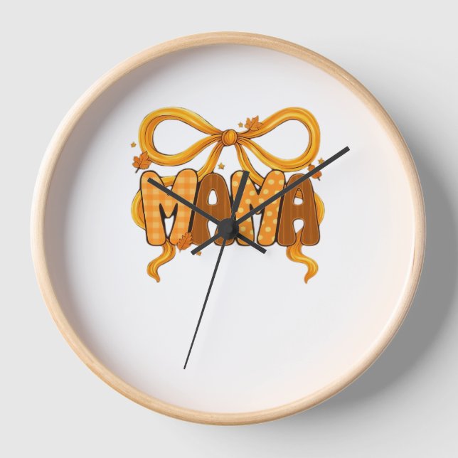 Autumn Coquette Mama – Cosy Fall Aesthetic with Bo Clock (Front)