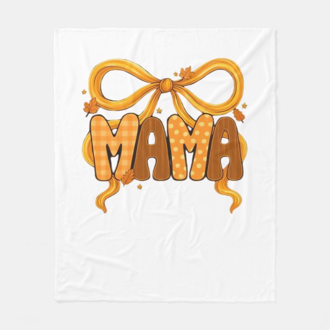 Autumn Coquette Mama – Cosy Fall Aesthetic with Bo Fleece Blanket (Front)
