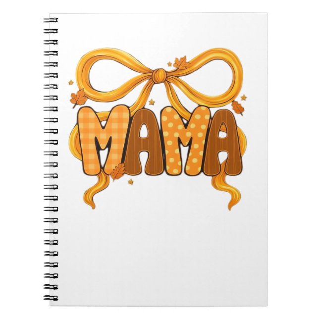 Autumn Coquette Mama – Cosy Fall Aesthetic with Bo Notebook (Front)