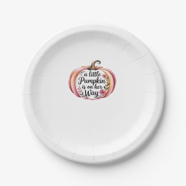 Autumn Coquette Mama – Cosy Fall Aesthetic with Bo Paper Plate (Front)