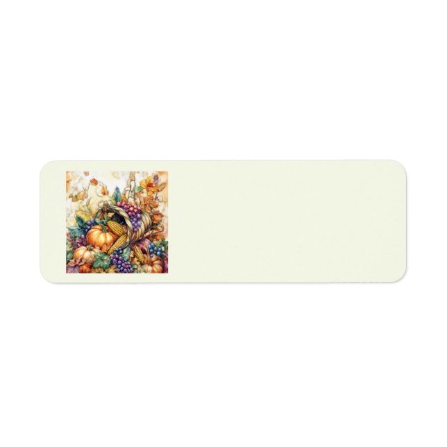 Autumn Cornucopia Address Labels (Front)
