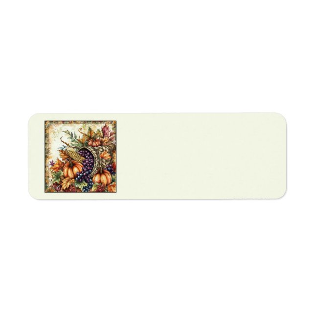 Autumn Cornucopia Address Labels (Front)