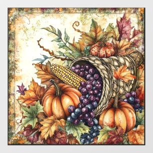 Autumn Cornucopia Window Cling