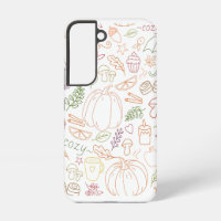 Autumn Cosy Doodle Pattern – Fall Pumpkins, Leaves