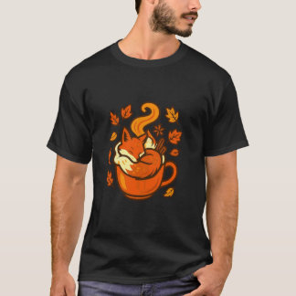 Autumn Cosy Fox Coffee Mug Illustration for Women  T-Shirt