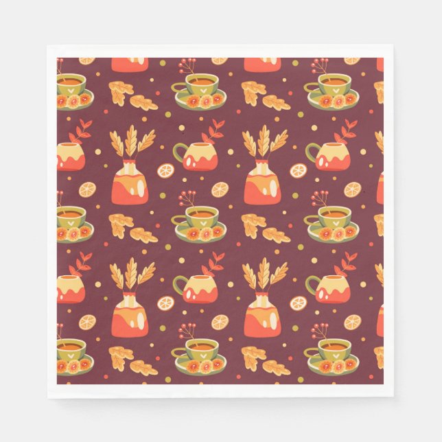 Autumn Cosy Pumpkin Spice  Napkin (Front)