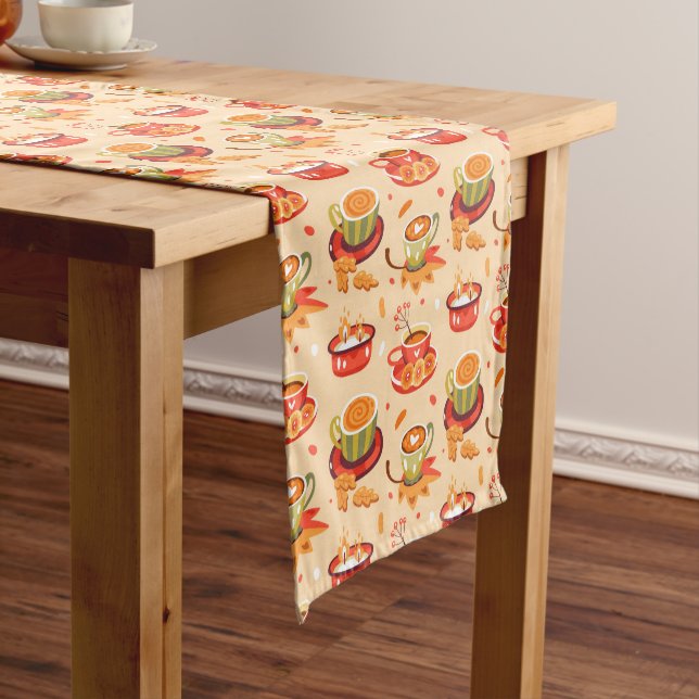 Autumn Cosy Pumpkin Spice  Short Table Runner (In Situ)