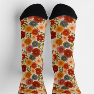 Autumn Cottagecore Floral Socks