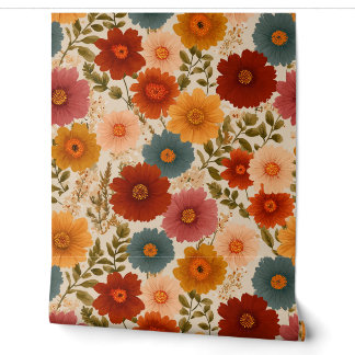 Autumn Cottagecore Floral Wallpaper
