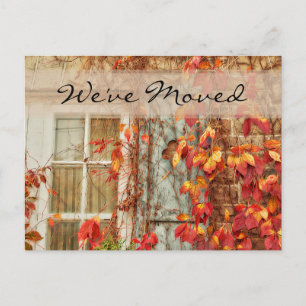 Autumn Country Moving New Address Announcement Postcard