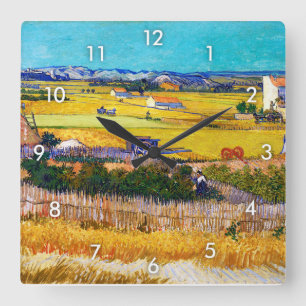 Autumn Countryside, Van Gogh Square Wall Clock