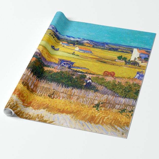 Autumn Countryside, Van Gogh Wrapping Paper (Unrolled)