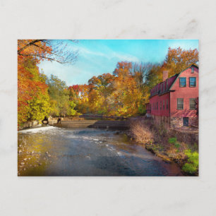 Autumn - Cranford, NJ - Droescher's Mill Postcard