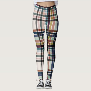 Autumn & Cream Plaid  Leggings