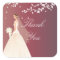 Autumn Crimson Bride Bridal Shower Heart Sticker