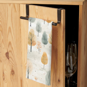 Autumn Crisp Air Seamless Pattern Tea Towel