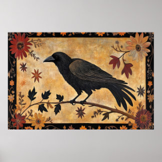 Autumn Crow Poster