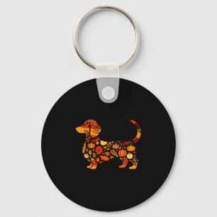 Autumn Dachshund Dog Lover Doxie Mama Thanksgiving Key Ring