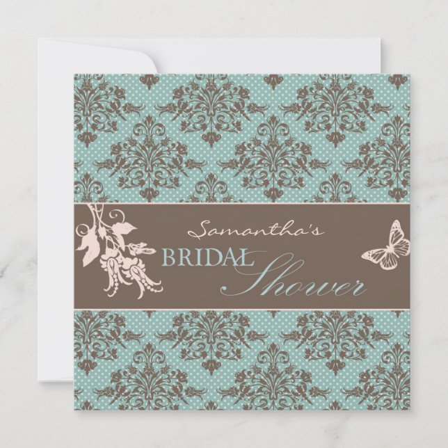 Autumn Damask BRS Invitation Square B (Front)