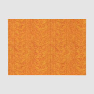 Autumn Damask Orange Tissue Paper
