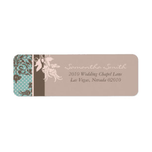 Autumn Damask Return Label B2 Return Address Label