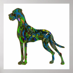 Autumn Dark Great Dane Poster