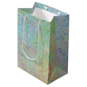 Autumn Dawn Neon Pastel Alcohol Ink Abstract Medium Gift Bag