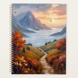 Autumn Daydreams   Fall Mountain Landscape Painted Planner