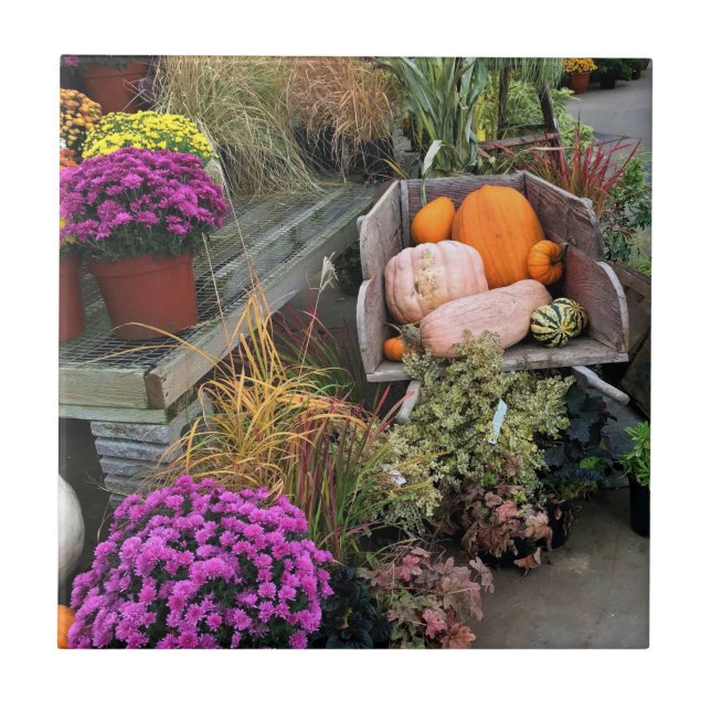 Autumn Decor Ceramic Tile (Front)