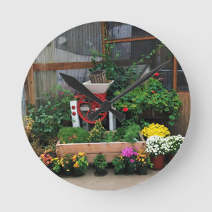 Autumn Decor Round Clock