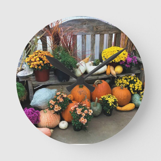 Autumn Decor  Round Clock (Front)