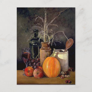 Autumn Decorations on Table Postcard